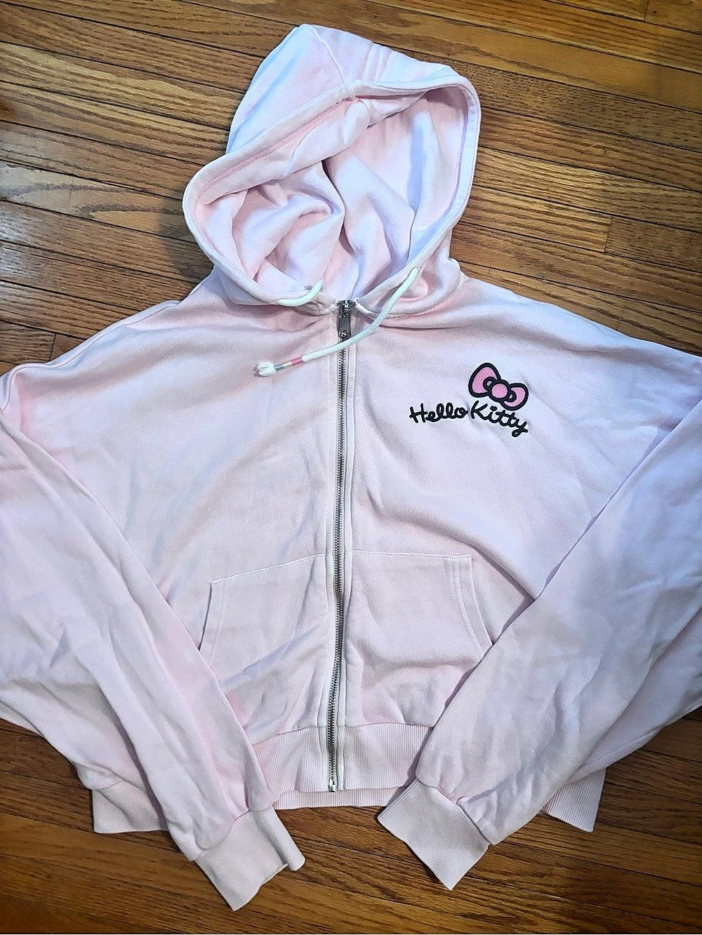 Hello Kitty Pink Graphic Zip Hoodie Size